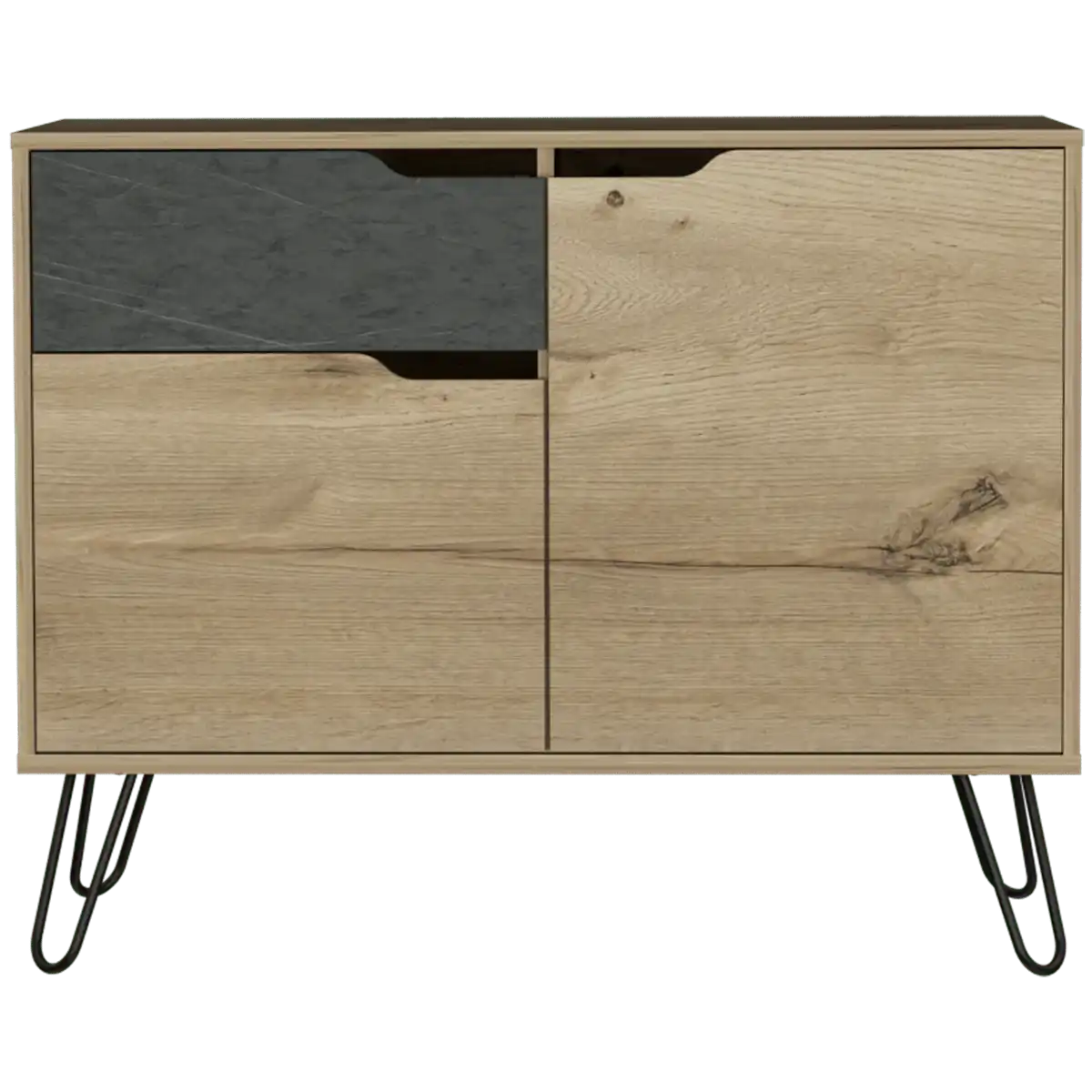 Core Manhattan Bleached Pine 2 Door 1 Drawer Sideboard - Price Crash Furniture