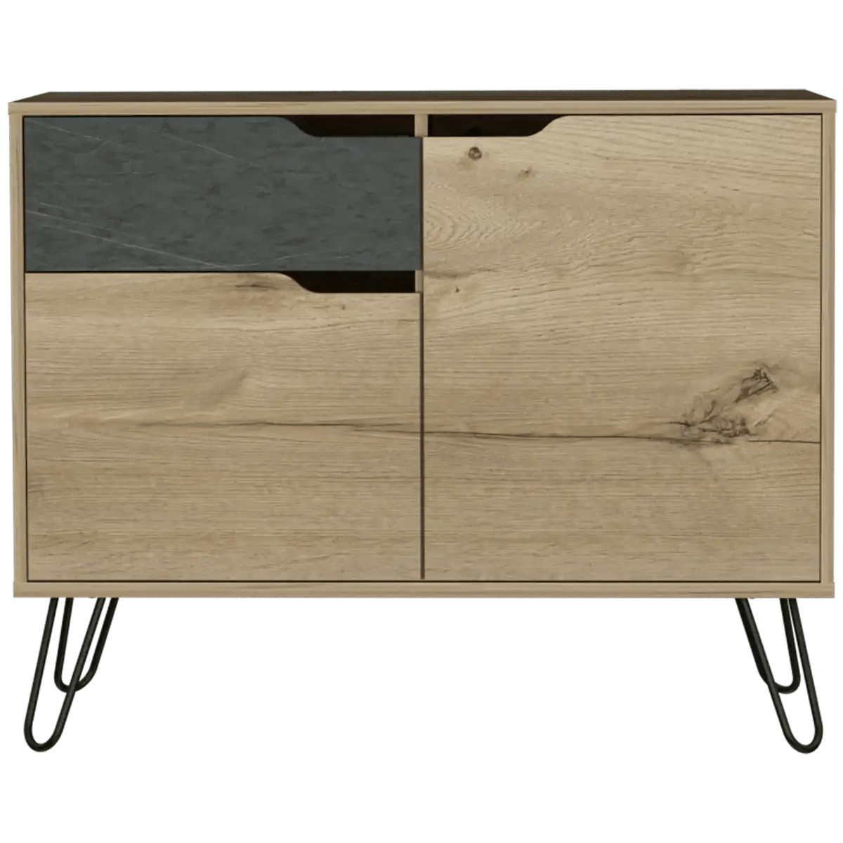 Core Manhattan Bleached Pine 2 Door 1 Drawer Sideboard - Price Crash Furniture