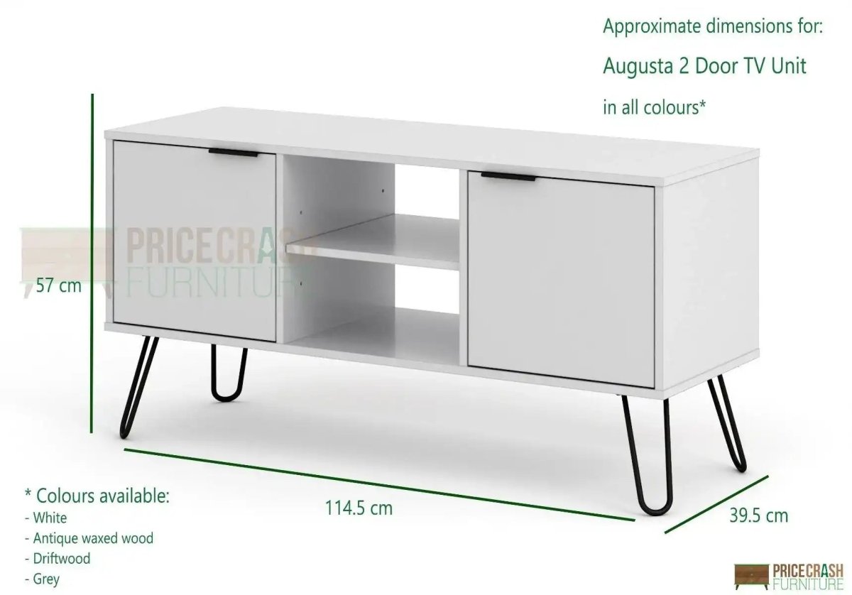 Core Products Augusta 2 Door Flat Screen TV Unit in Driftwood & Calico - Price Crash Furniture