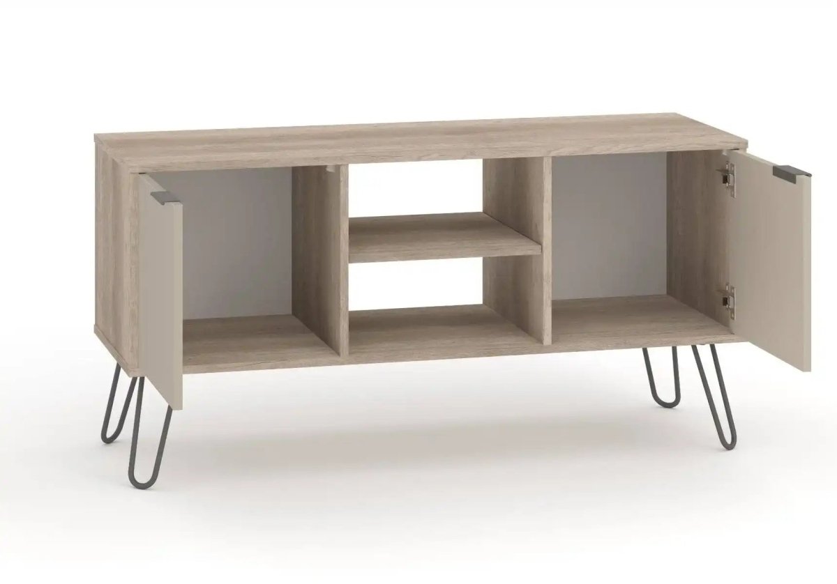 Core Products Augusta 2 Door Flat Screen TV Unit in Driftwood & Calico - Price Crash Furniture