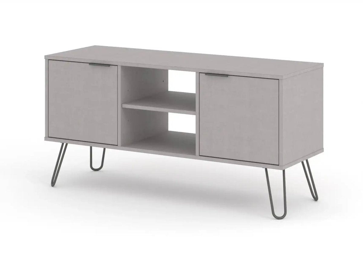Core Products Augusta 2 Door Flat Screen TV Unit in Grey - Price Crash Furniture