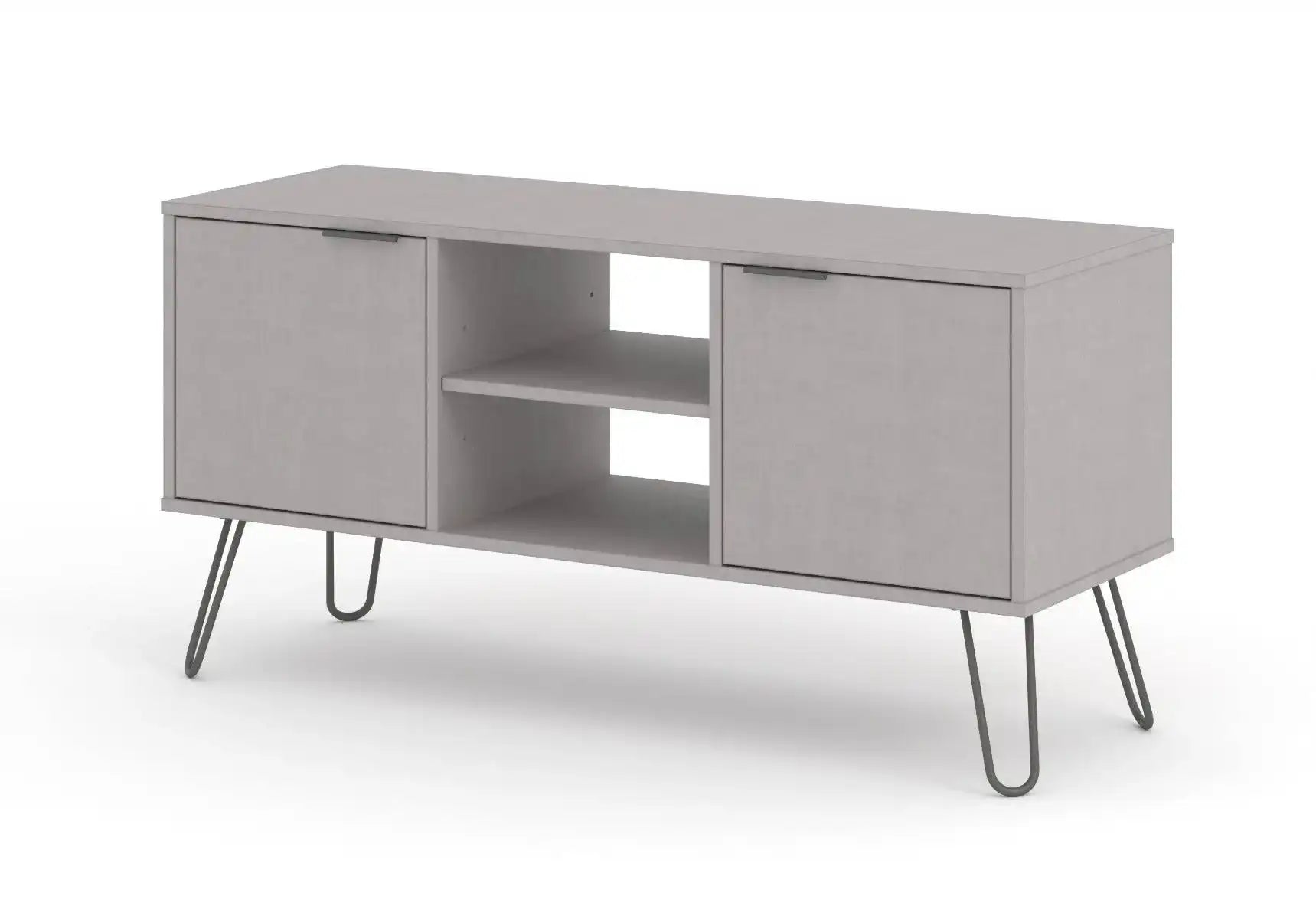 Core Products Augusta 2 Door Flat Screen TV Unit in Grey - Price Crash Furniture