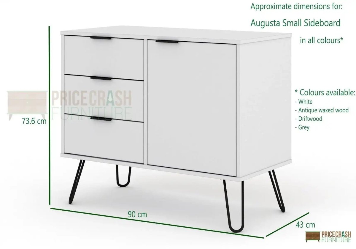 Core Products Augusta Small Sideboard 1 Door 3 Drawer - Price Crash Furniture