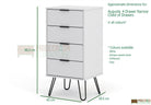 Core Products  Augusta 4 Drawer Narrow Chest of Drawers - Price Crash Furniture