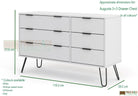 CORE PRODUCTS AUGUSTA LARGE 3+3 WIDE 6 DRAWER CHEST OF DRAWERS IN PINE - Price Crash Furniture