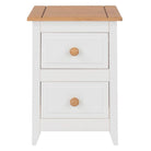 Core Products Capri 2 Drawer Petite Bedside Cabinet White - Price Crash Furniture
