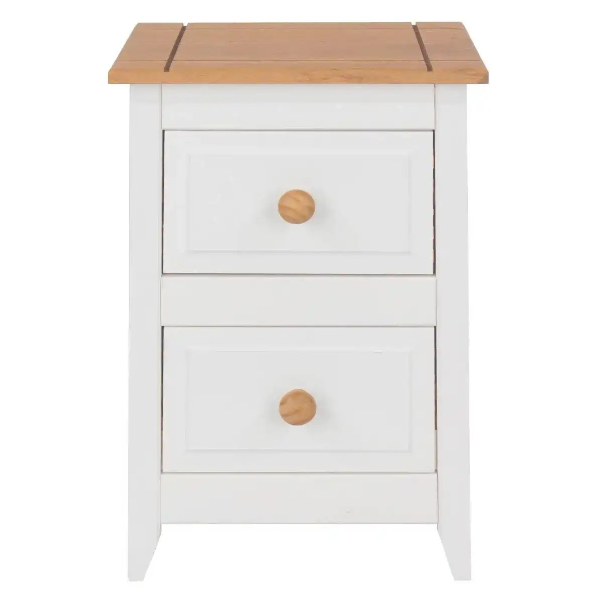 Core Products Capri 2 Drawer Petite Bedside Cabinet White - Price Crash Furniture