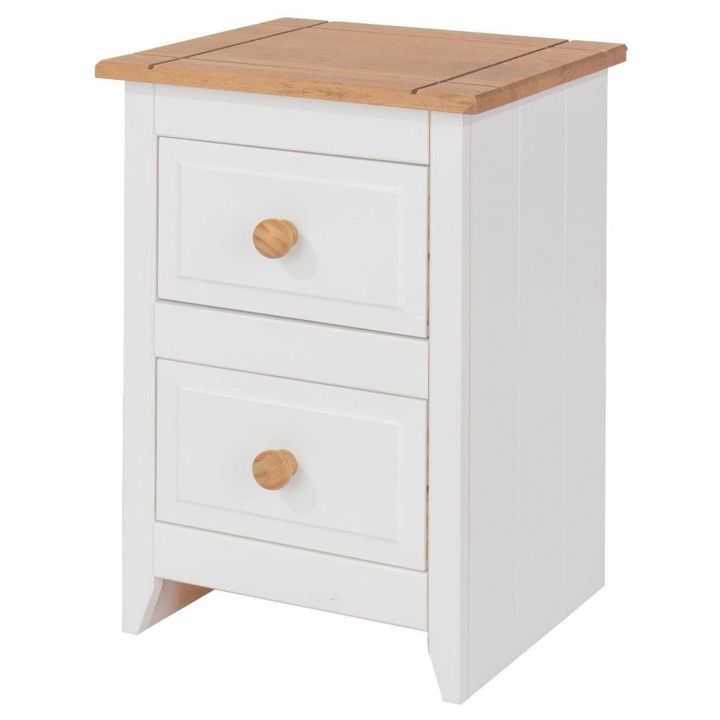 Core Products Capri 2 Drawer Petite Bedside Cabinet White - Price Crash Furniture