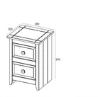Core Products Capri 2 Drawer Petite Bedside Cabinet White - Price Crash Furniture