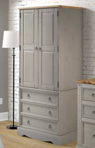 Core Products Corona Grey 2 Door & 3 Drawer Wardrobe - Price Crash Furniture