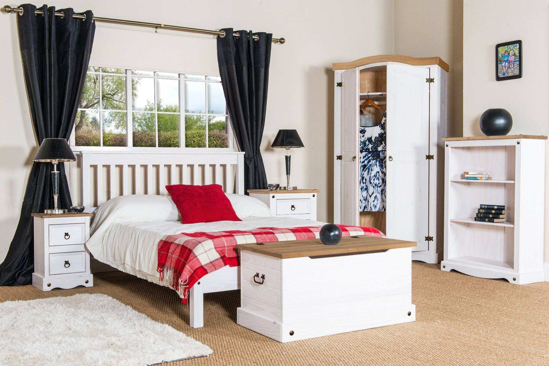 Core Products Corona White 2 Door, 3 Drawer Wardrobe - Price Crash Furniture