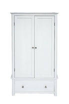 Core Products Nairn / Stirling White Handcrafted 2 Door 1 Drawer Wardrobe - Price Crash Furniture