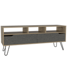 Core Manhattan 2 Drawer Bleached Pine TV Stand - Price Crash Furniture