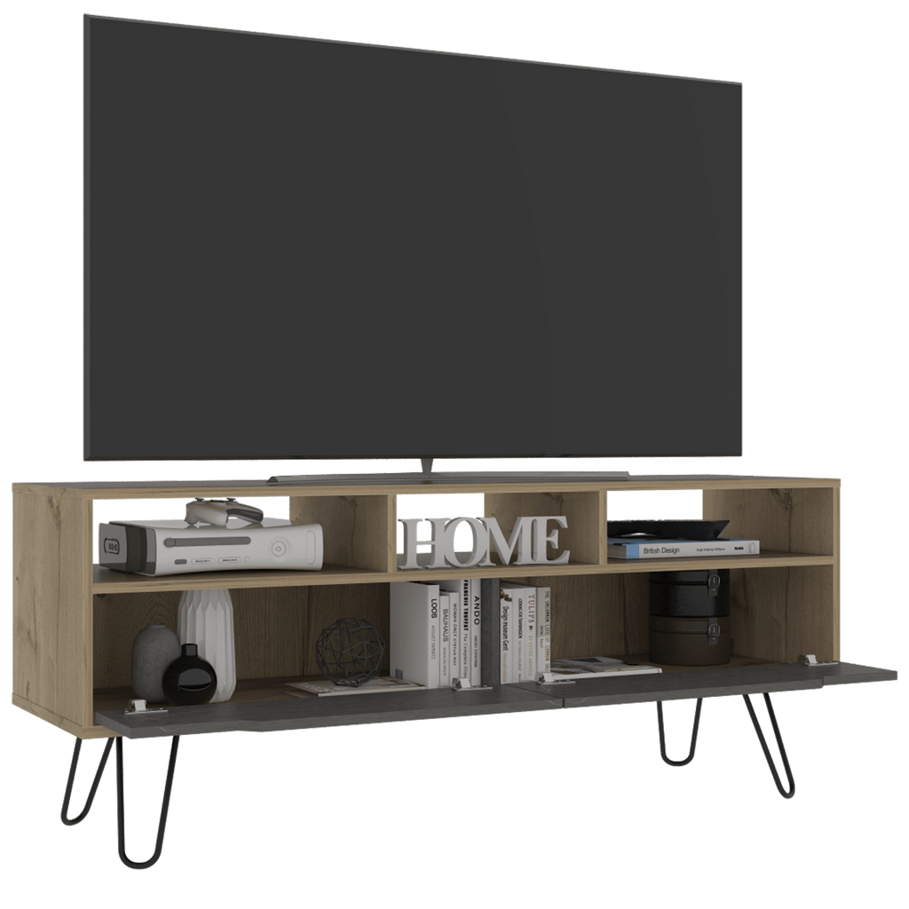 Core Manhattan 2 Drawer Bleached Pine TV Stand - Price Crash Furniture