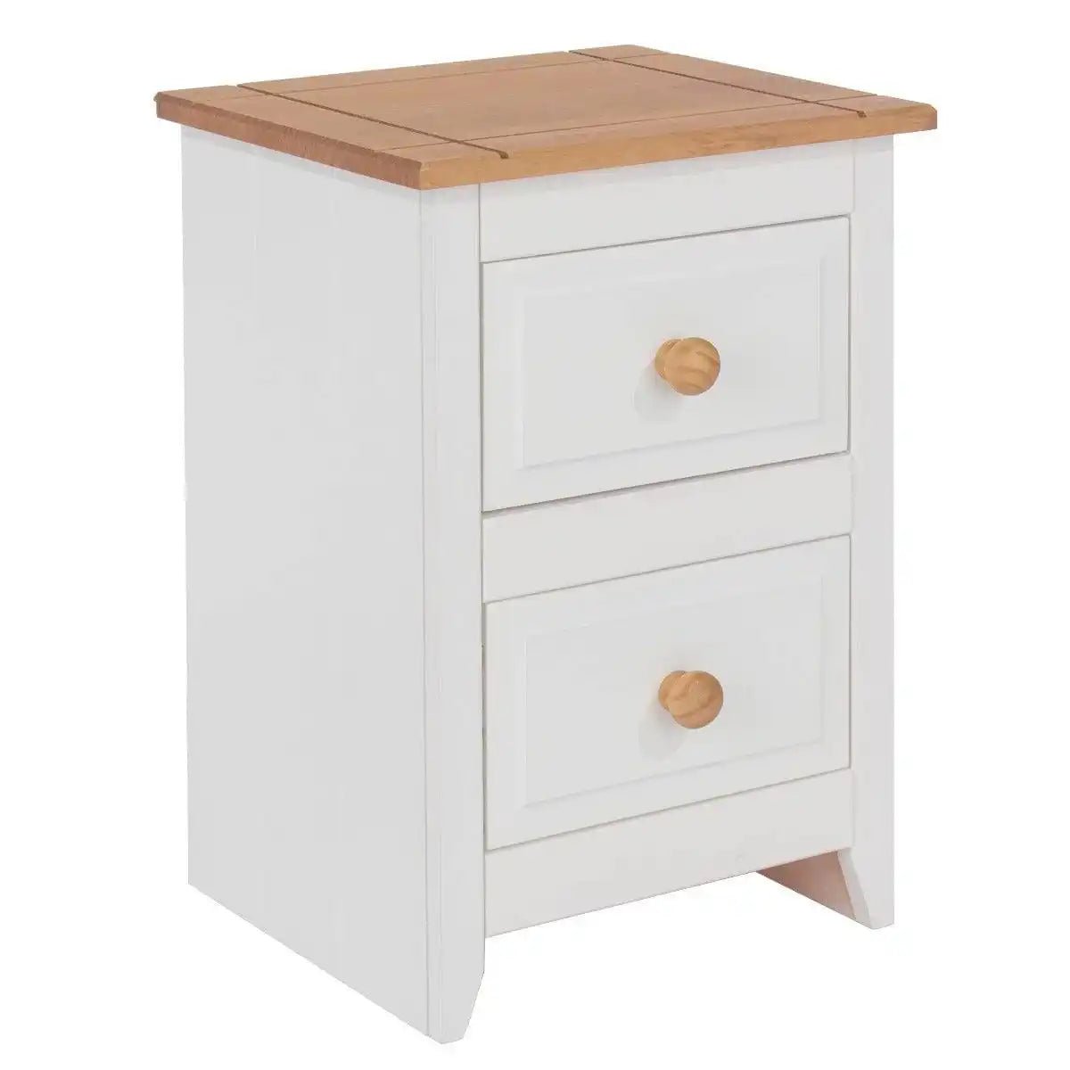 Core Products Capri 2 Drawer Petite Bedside Cabinet White - Price Crash Furniture