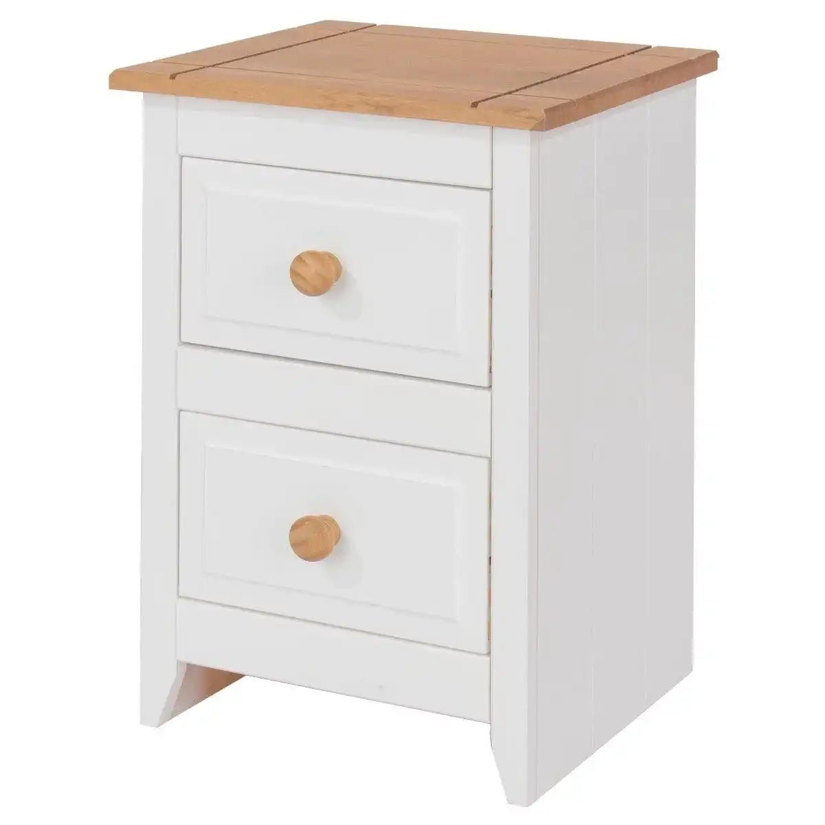 Core Products Capri 2 Drawer Petite Bedside Cabinet White - Price Crash Furniture