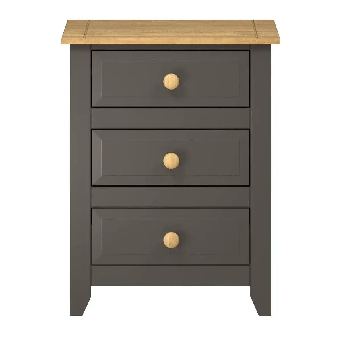 Core Products Capri Carbon 3 drawer bedside cabinet - Price Crash Furniture