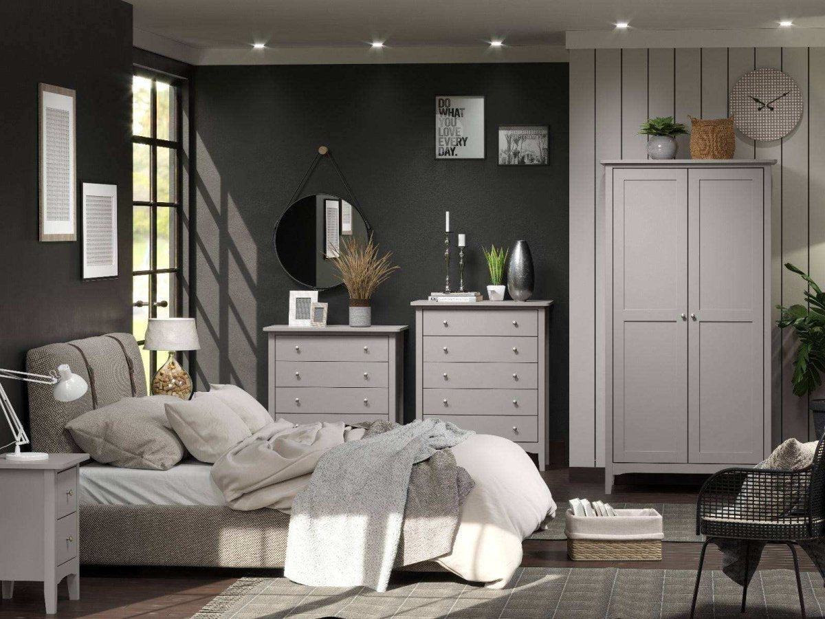 Core Products Como Light Grey 5 drawer chest - Price Crash Furniture