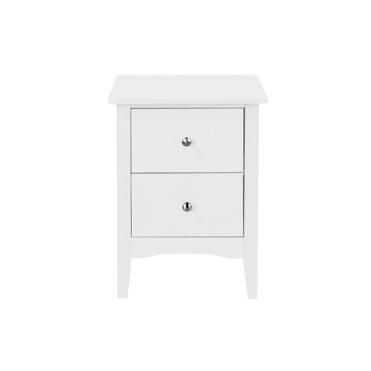 Core Products Como White 2 drawer beside cabinet - Price Crash Furniture