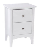 Core Products Como White 2 drawer beside cabinet - Price Crash Furniture