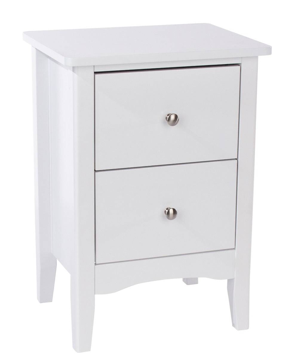 Core Products Como White 2 drawer beside cabinet - Price Crash Furniture