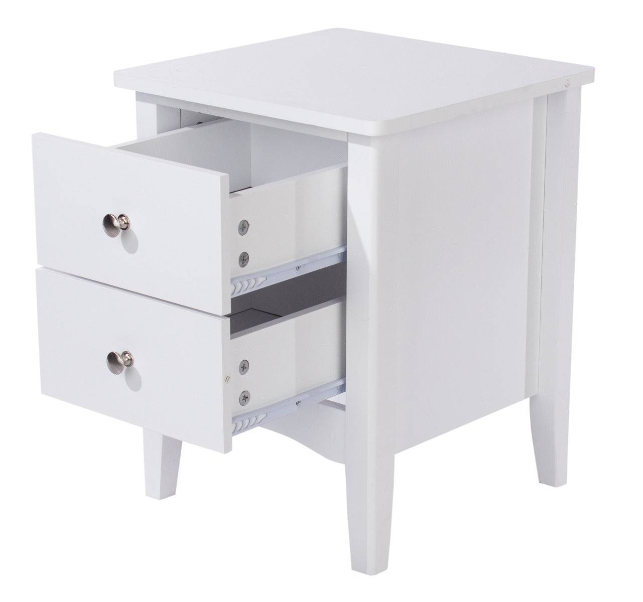 Core Products Como White 2 drawer petite beside cabinet - Price Crash Furniture