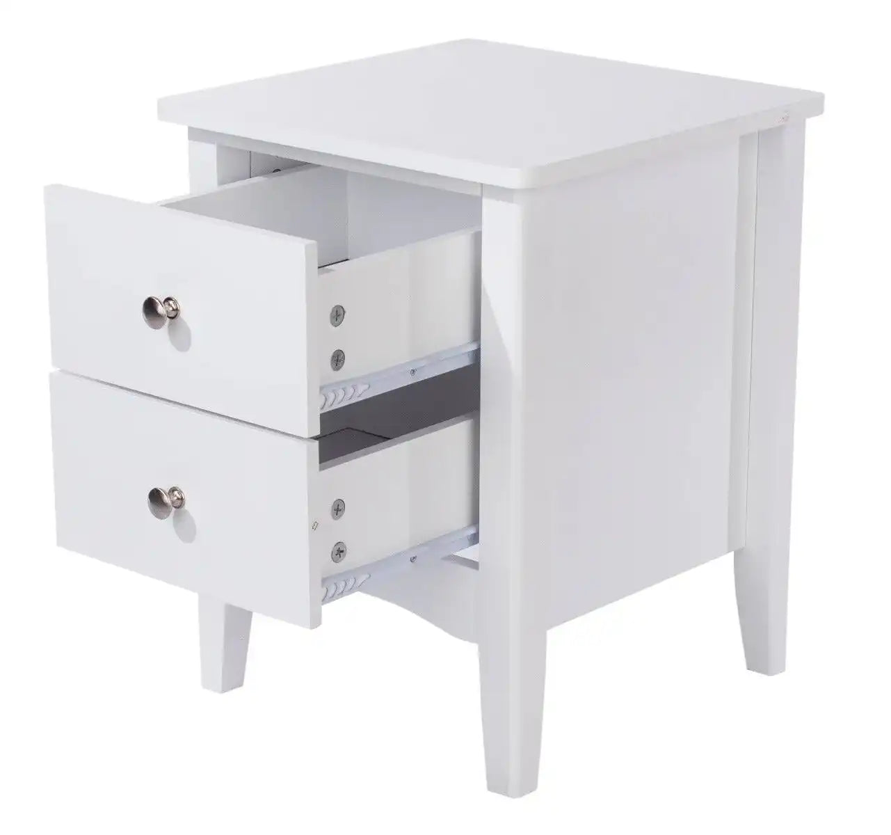 Core Products Como White 2 drawer petite beside cabinet - Price Crash Furniture