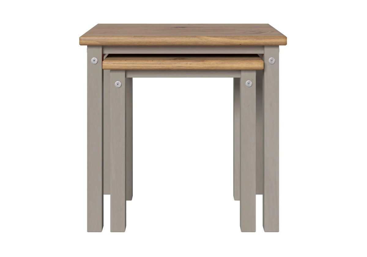 Core Products Corona Grey Washed Linea Nest Of Two Tables - Price Crash Furniture