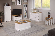 Core Products Corona White Washed Flat Screen TV Unit - Price Crash Furniture