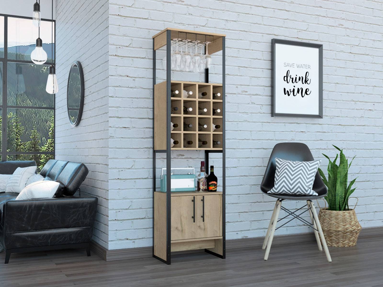 Core Products Brooklyn 2 Door Tall Wine Rack - Price Crash Furniture