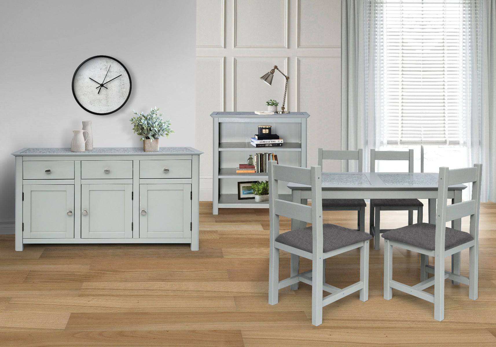 Core Products Perth Grey Handcrafted 2 Door 2 Drawer Sideboard - Price Crash Furniture