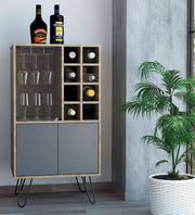 Core Vegas Bleached Oak Effect Wine Cabinet - Price Crash Furniture