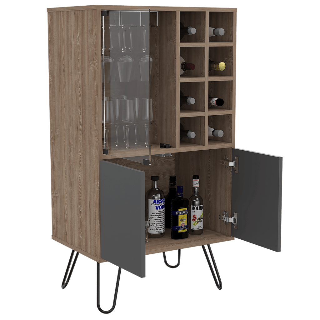 Core Vegas Bleached Oak Effect Wine Cabinet - Price Crash Furniture