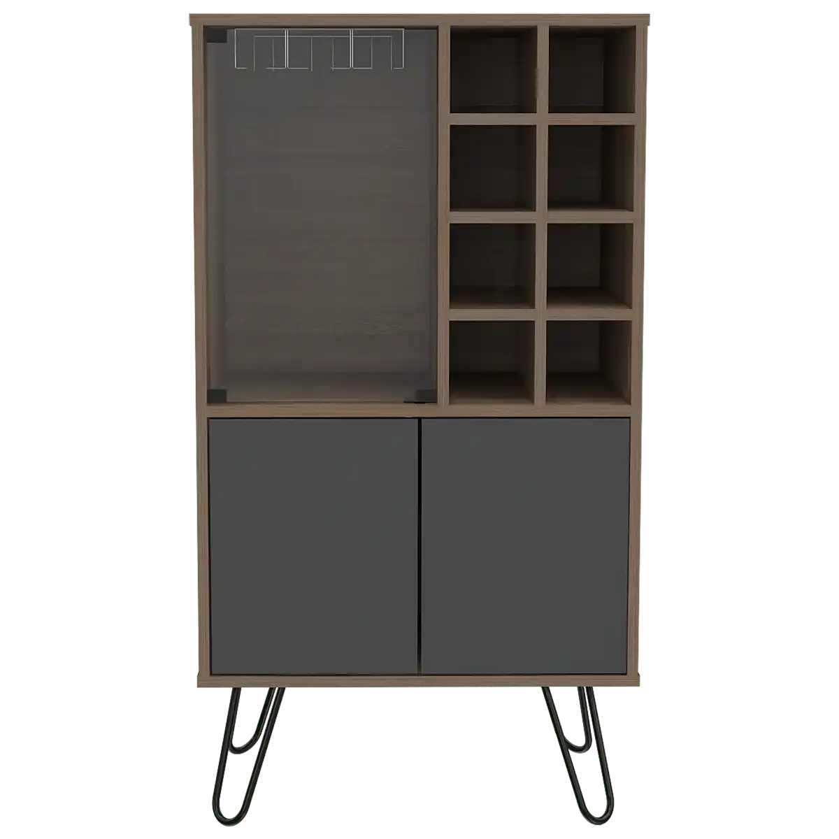 Core Vegas Bleached Oak Effect Wine Cabinet - Price Crash Furniture
