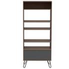 Core Vegas Bleached Oak Effect Display Bookcase With Door - Price Crash Furniture