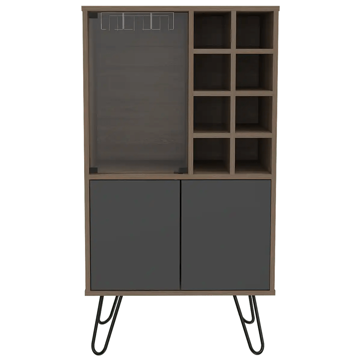 Core Vegas Bleached Oak Effect Wine Cabinet - Price Crash Furniture