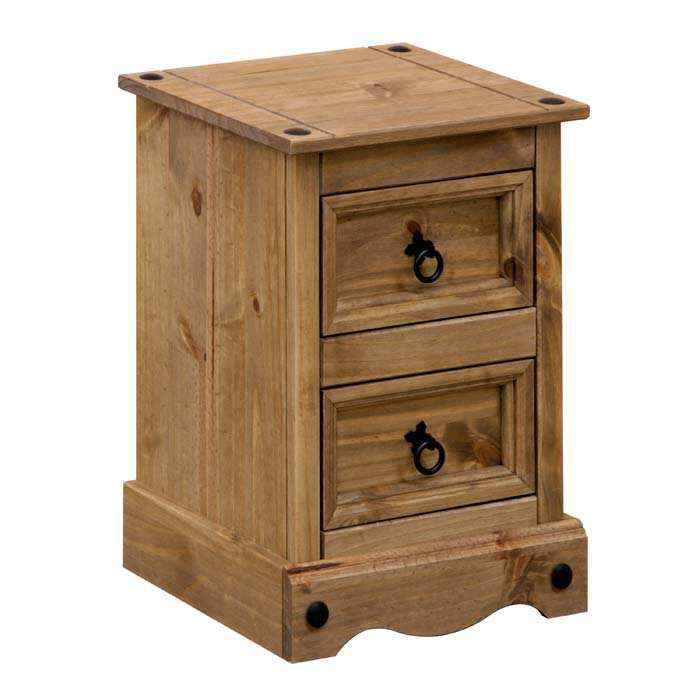 Corona 2 Drawer Wooden Bedside Table