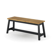 Corona Black Bench seat - live edge large dining bench - Price Crash Furniture