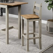 Corona Grey Pair of Chairs - high breakfast bar chair (pair) - Price Crash Furniture