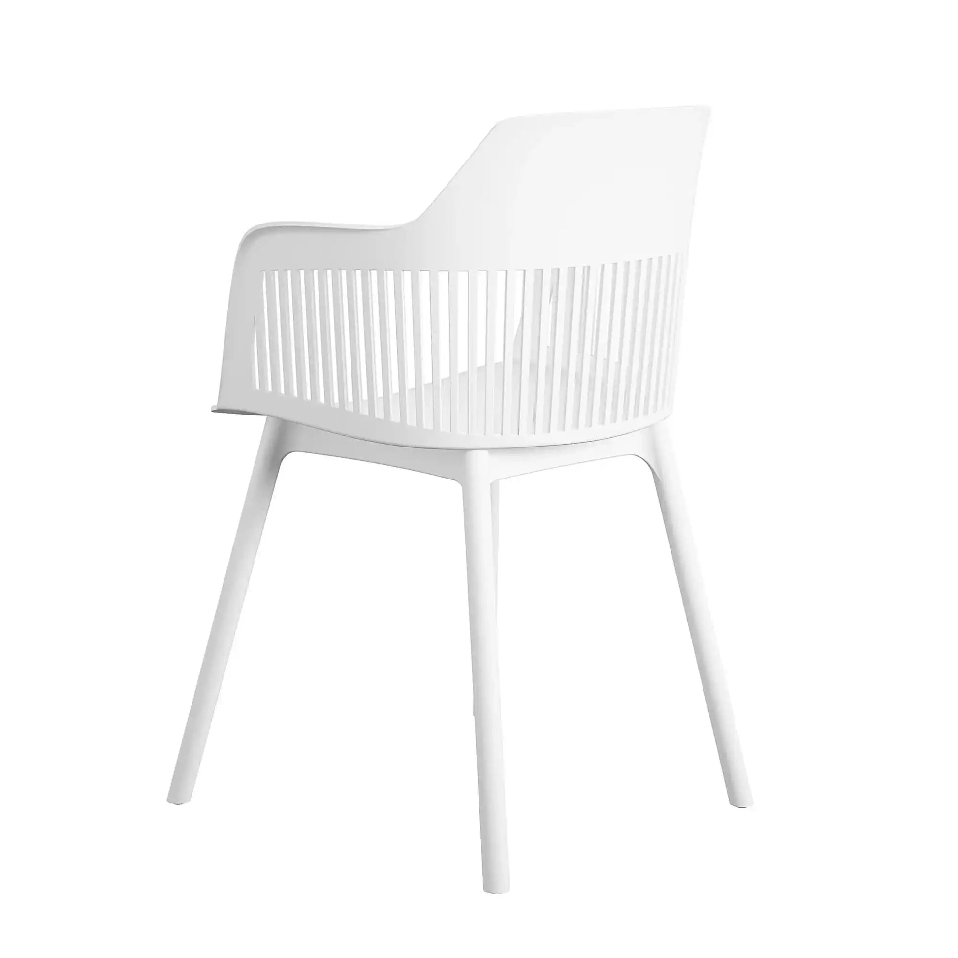 COSMOLIVING Camelo Resin Dining Chairs 2PK White - Price Crash Furniture