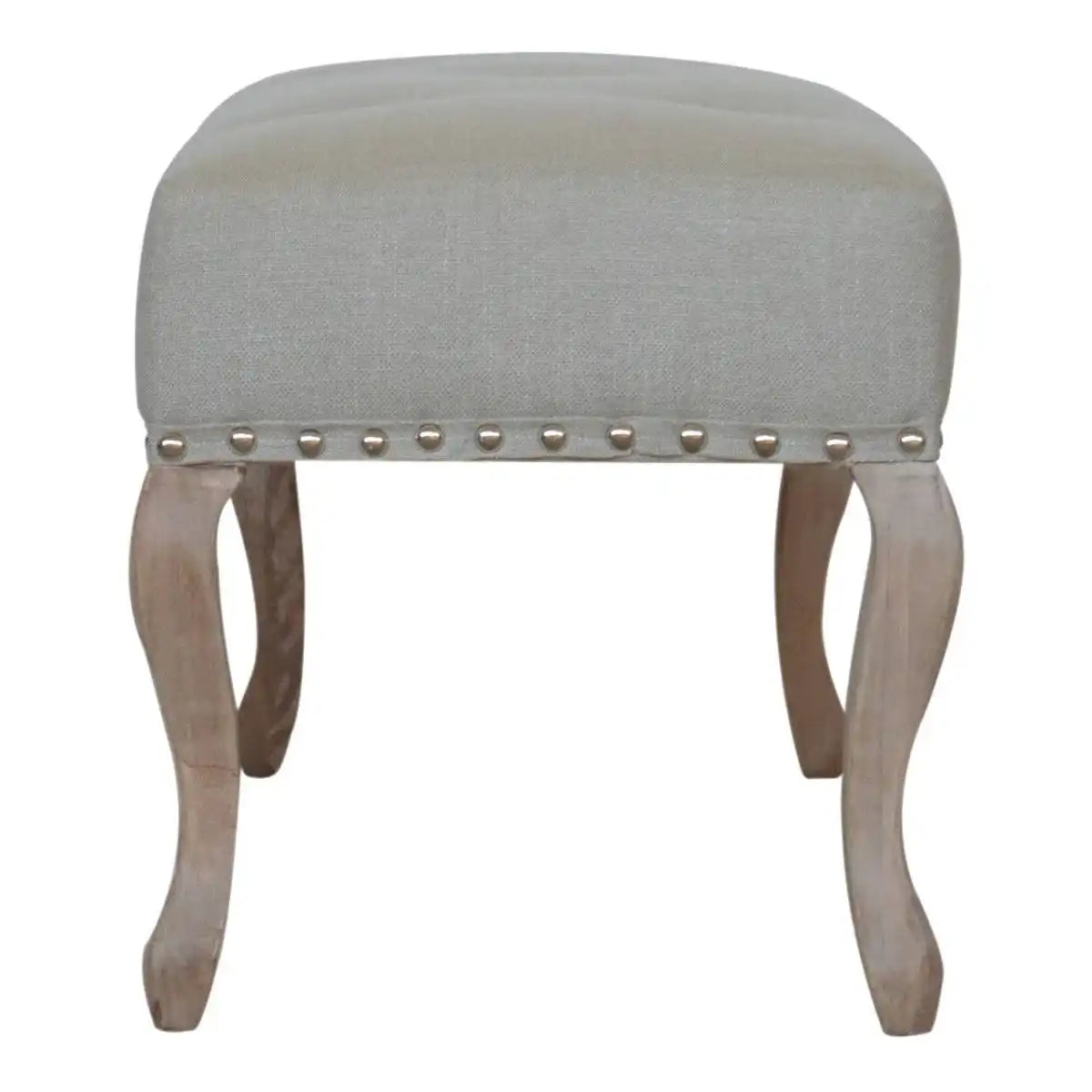 Cream Upholstered Studded Hallway and Dining Bench Seat - Price Crash Furniture