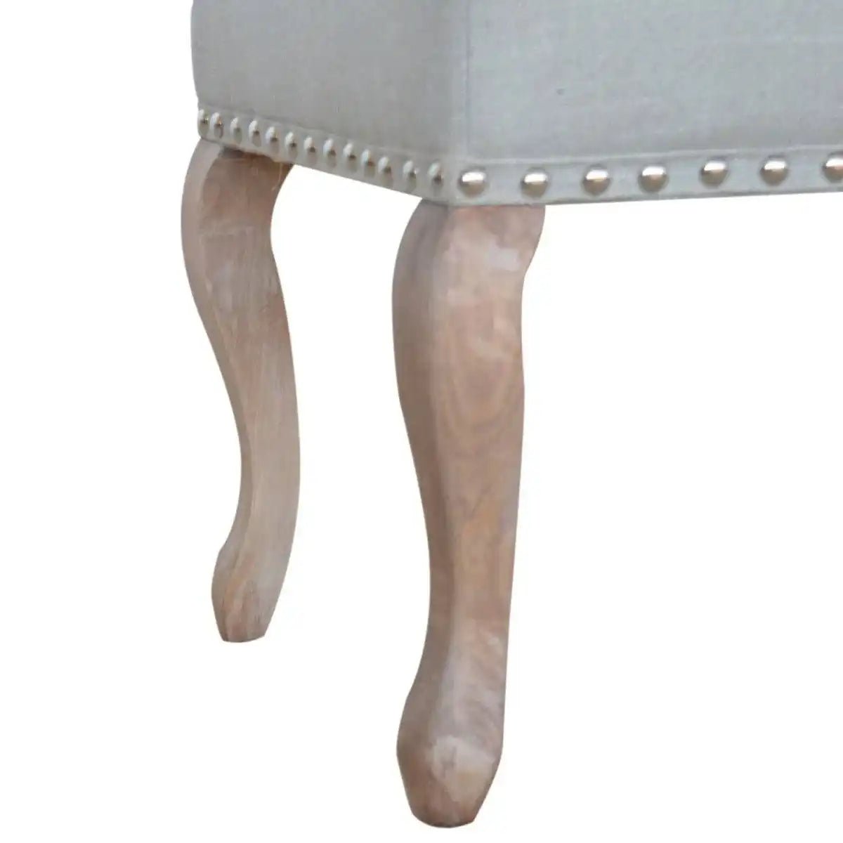 Cream Upholstered Studded Hallway and Dining Bench Seat - Price Crash Furniture