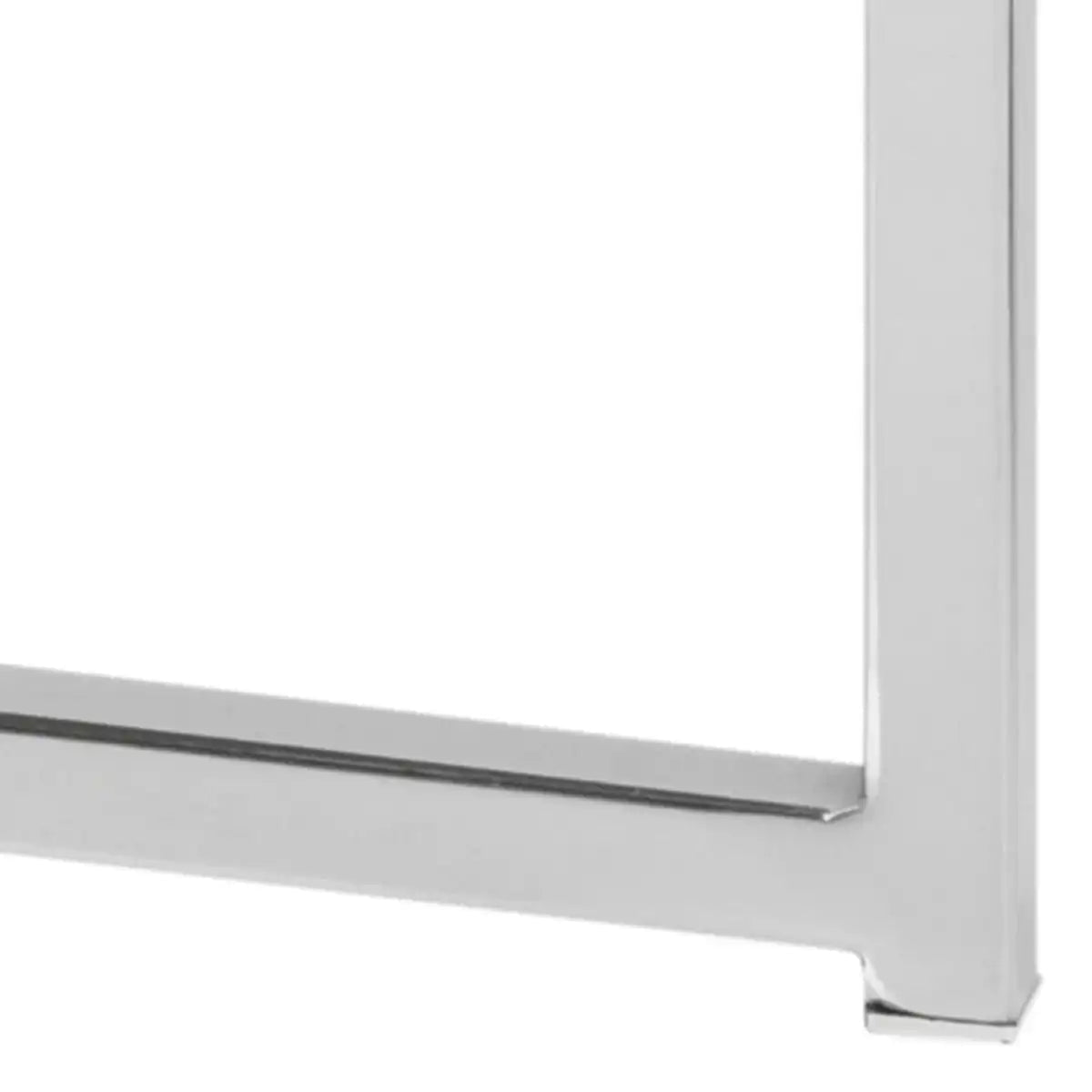 Cross Square Metal Side Table With Glass Top - Price Crash Furniture
