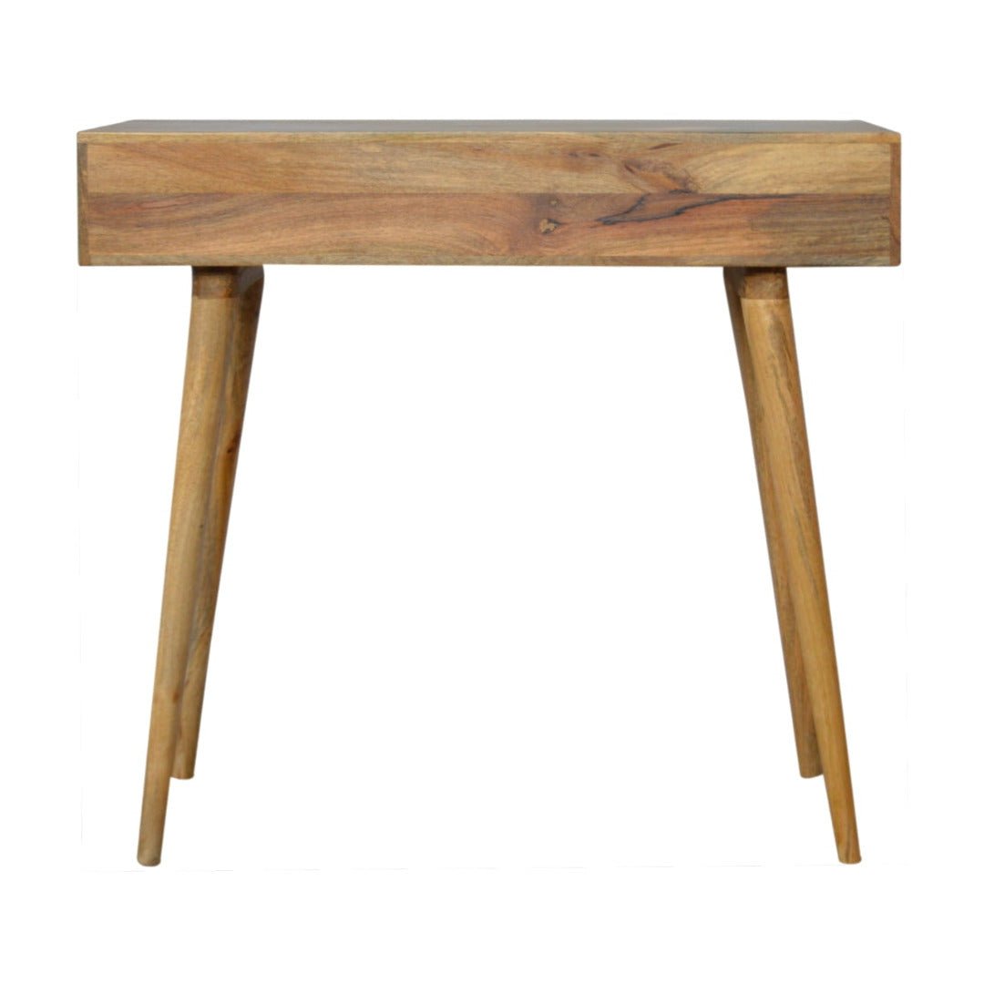 Cube Carved Writing Desk With Open Slots - Price Crash Furniture