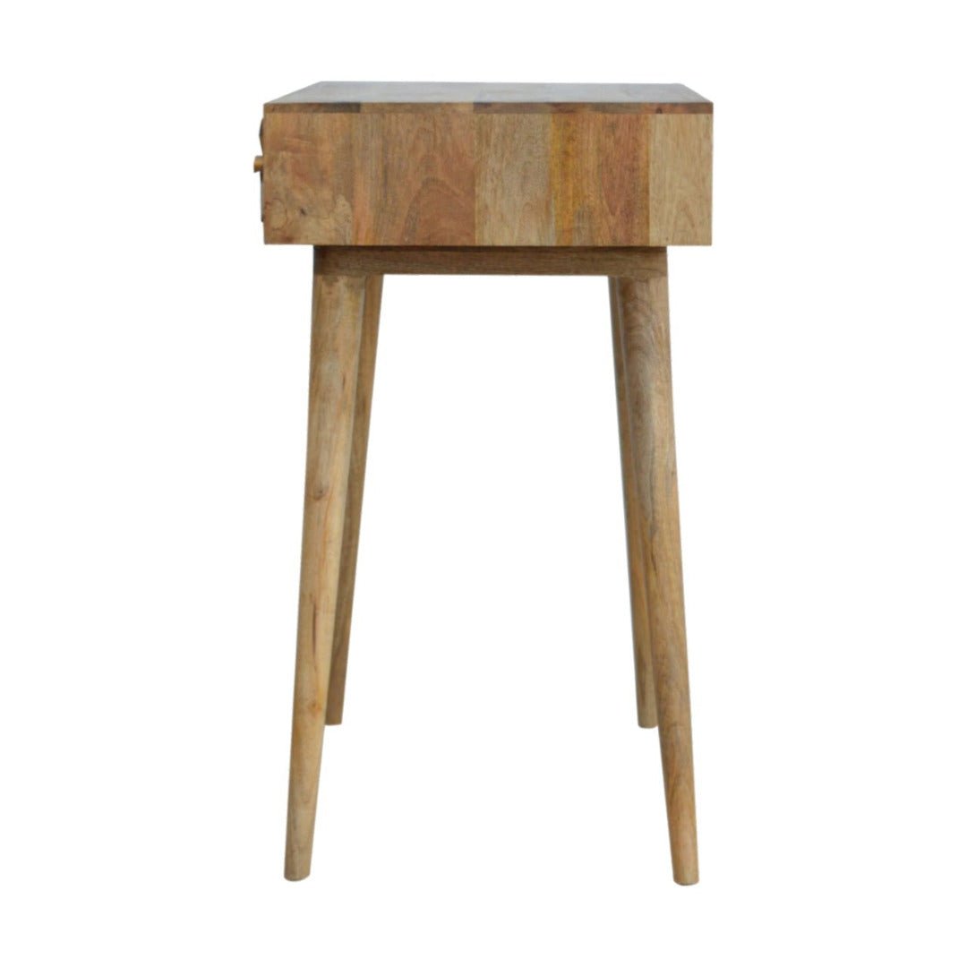 Cube Carved Writing Desk With Open Slots - Price Crash Furniture
