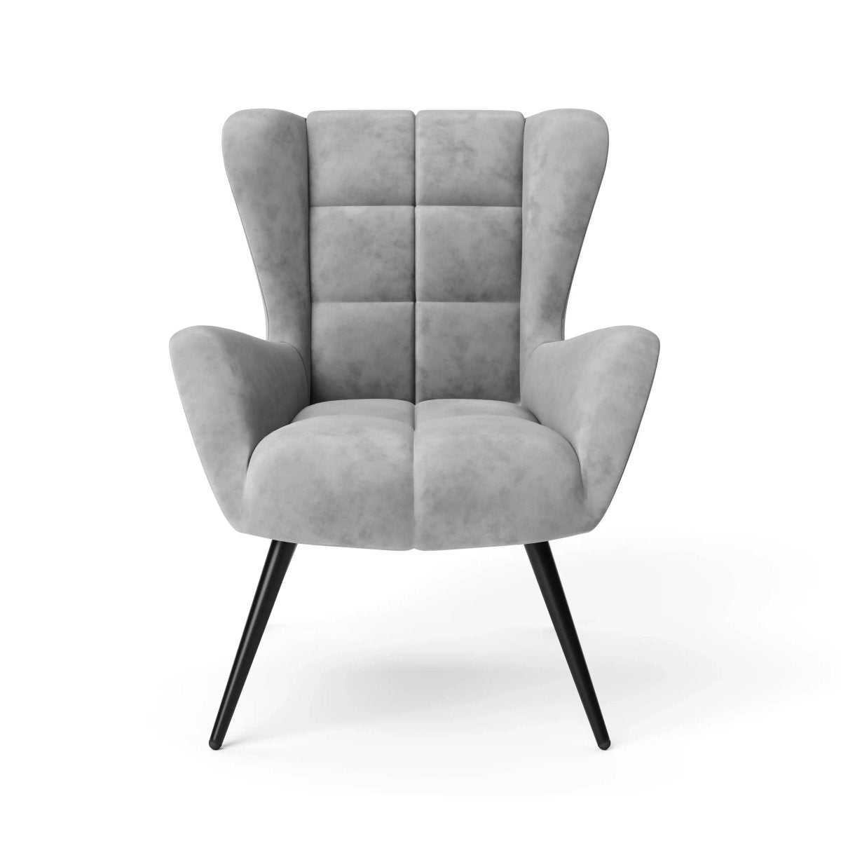 Dalton Accent Chair in Grey Velvet by Dorel - Price Crash Furniture