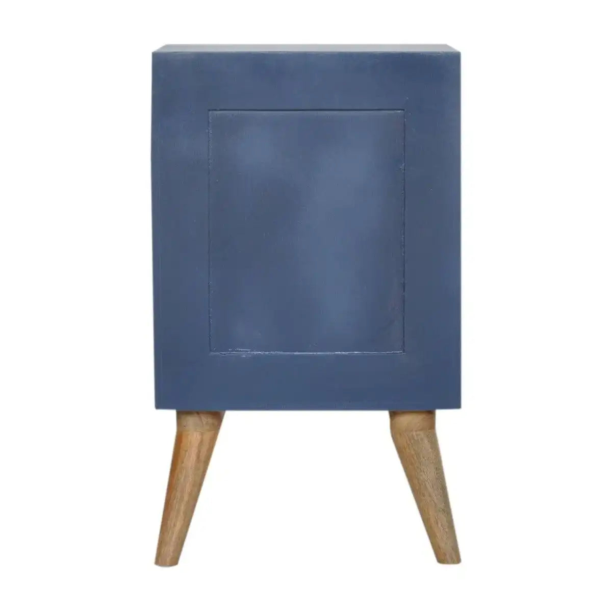 Dark Blue Painted Multi Drawer Bedside Table Cabinet - Price Crash Furniture