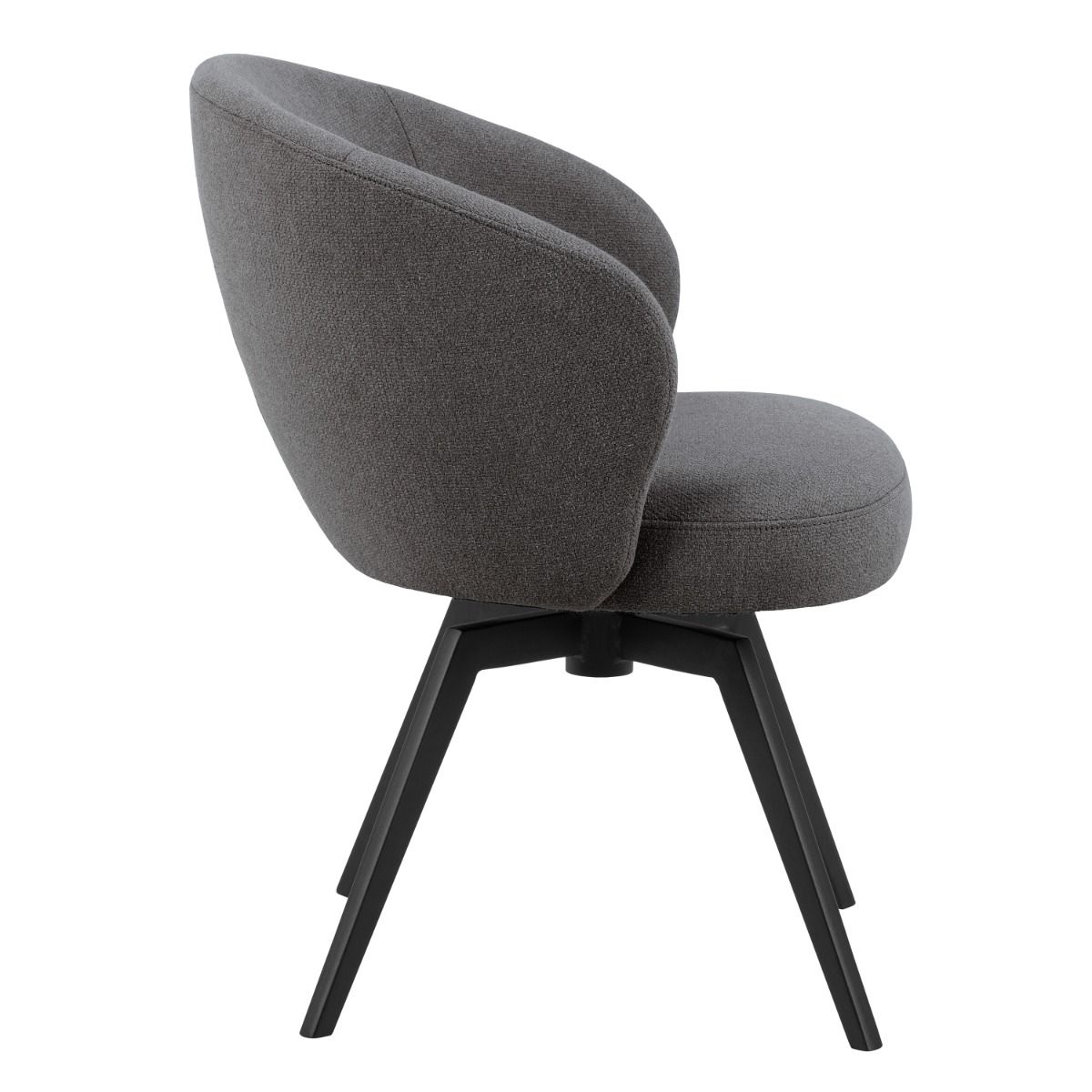 Darlene Dining Chair With Armrest And Swivel Function In Grey - Price Crash Furniture