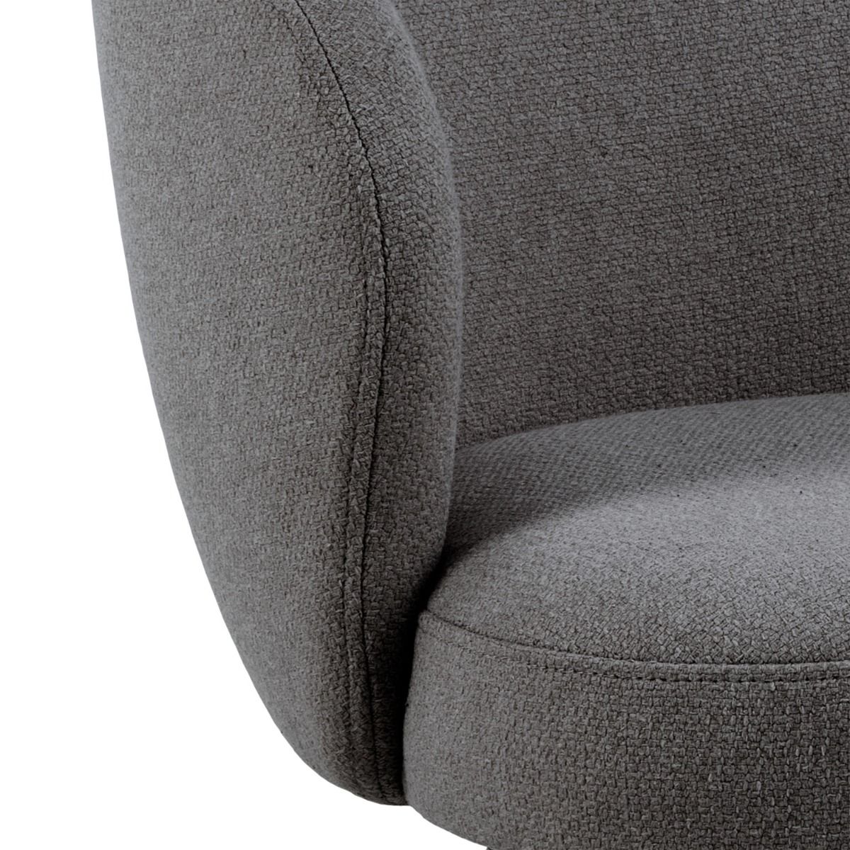 Darlene Dining Chair With Armrest And Swivel Function In Grey - Price Crash Furniture
