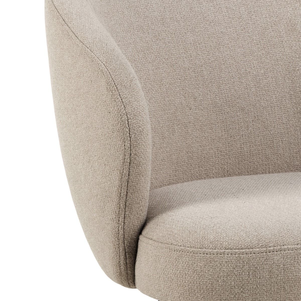Darlene Dining Chair With Armrest And Swivel in Beige - Price Crash Furniture